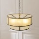 Endon-119459 - Ridgeton - Antique Brass 5 Light Pendant with Frosted Ribbed Glass