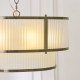 Endon-119459 - Ridgeton - Antique Brass 5 Light Pendant with Frosted Ribbed Glass
