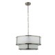 Endon-119459 - Ridgeton - Antique Brass 5 Light Pendant with Frosted Ribbed Glass