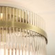Endon-119492 - Marietta - Antique Brass Semi Flush with Clear Glass Rods