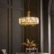 Endon-119610 - Visconti - Antique Brass 5 Light Centre Fitting with Crystal
