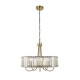 Endon-119610 - Visconti - Antique Brass 5 Light Centre Fitting with Crystal