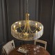 Endon-119611 - Visconti - Antique Brass 8 Light Centre Fitting with Crystal