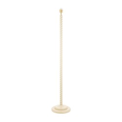 Twist - Base Only - Satin Almond White Twisted Floor Lamp