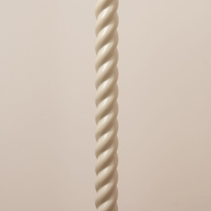 Endon-119918 - Twist - Base Only - Satin Almond White Twisted Floor Lamp