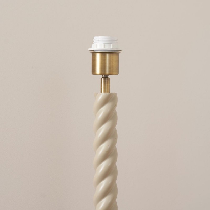 Endon-119918 - Twist - Base Only - Satin Almond White Twisted Floor Lamp