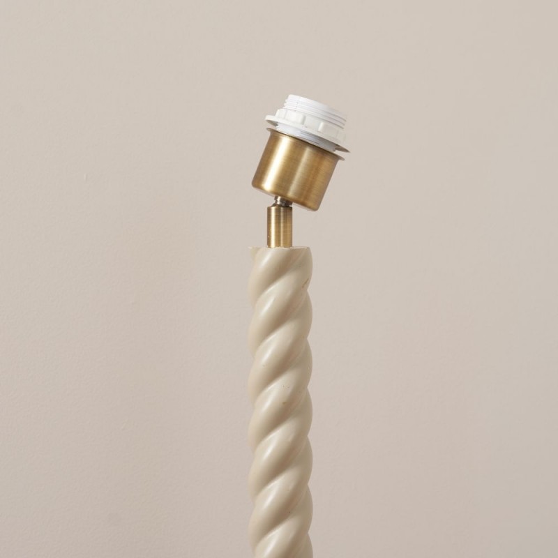 Endon-119918 - Twist - Base Only - Satin Almond White Twisted Floor Lamp