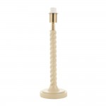 Twist - Base Only - Satin Almond White Twisted Table Lamp