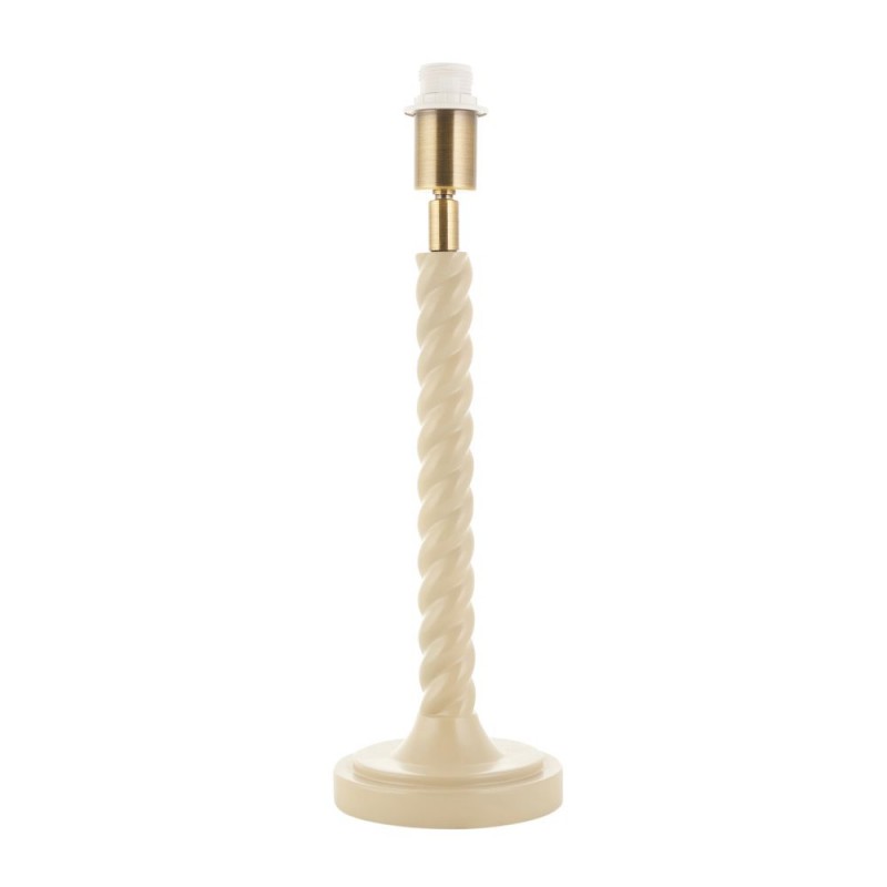 Endon-119919 - Twist - Base Only - Satin Almond White Twisted Table Lamp