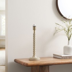 Twist - Base Only - Satin Almond White Twisted Table Lamp