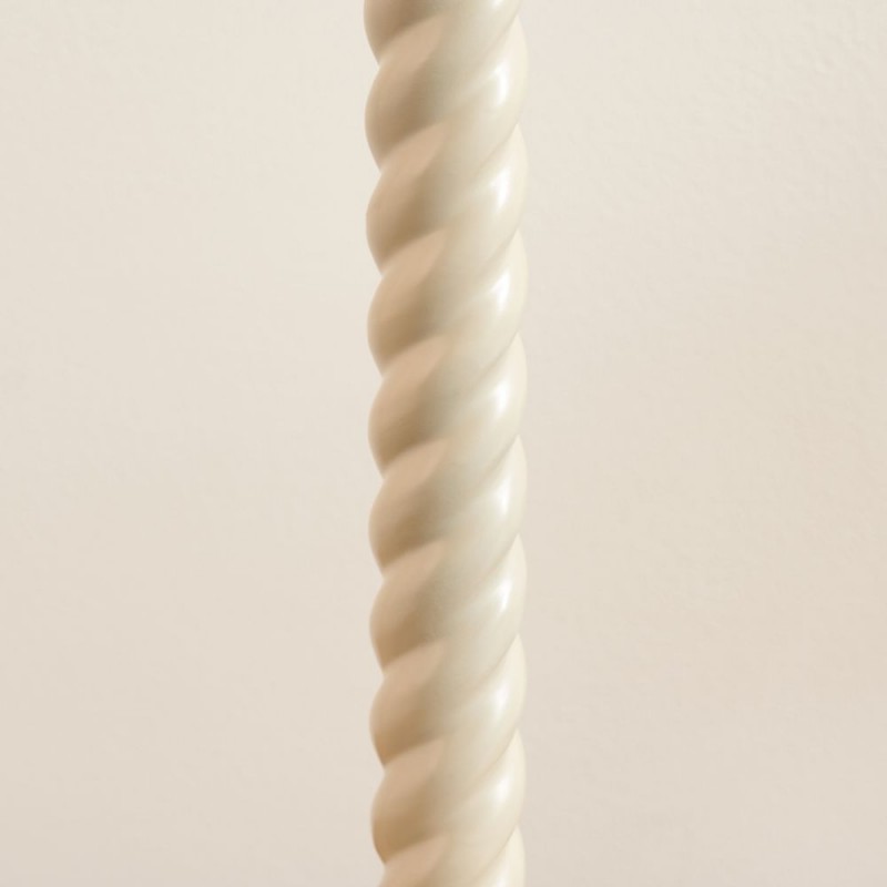 Endon-119919 - Twist - Base Only - Satin Almond White Twisted Table Lamp