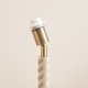 Endon-119919 - Twist - Base Only - Satin Almond White Twisted Table Lamp