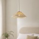 Endon-120005 - Isabella - Brushed Aged Brass Pendant with Vintage White Gathered Scalloped Edge Shade