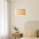 Endon-120011 - Noah - Brushed Brass Pendant with Cream Cotton Cord Wrapped Tiered Shade