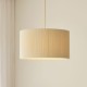 Endon-120011 - Noah - Brushed Brass Pendant with Cream Cotton Cord Wrapped Tiered Shade