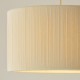 Endon-120011 - Noah - Brushed Brass Pendant with Cream Cotton Cord Wrapped Tiered Shade