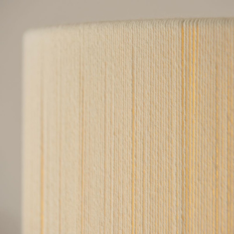 Endon-120011 - Noah - Brushed Brass Pendant with Cream Cotton Cord Wrapped Tiered Shade