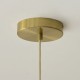 Endon-120011 - Noah - Brushed Brass Pendant with Cream Cotton Cord Wrapped Tiered Shade