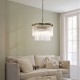 Endon-120024 - Lucille - Antique Brass 3 Light Centre Fitting with Clear Glass Rods