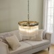 Endon-120024 - Lucille - Antique Brass 3 Light Centre Fitting with Clear Glass Rods