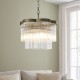 Endon-120024 - Lucille - Antique Brass 3 Light Centre Fitting with Clear Glass Rods