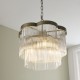 Endon-120024 - Lucille - Antique Brass 3 Light Centre Fitting with Clear Glass Rods