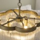 Endon-120024 - Lucille - Antique Brass 3 Light Centre Fitting with Clear Glass Rods