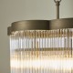 Endon-120024 - Lucille - Antique Brass 3 Light Centre Fitting with Clear Glass Rods