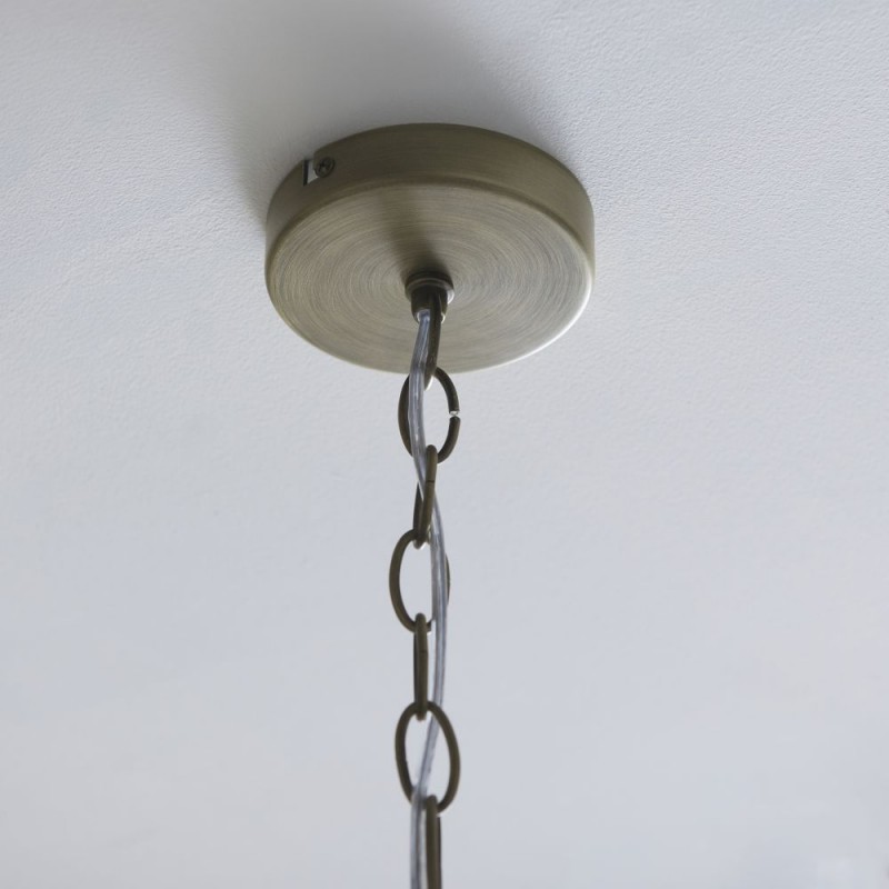 Endon-120024 - Lucille - Antique Brass 3 Light Centre Fitting with Clear Glass Rods