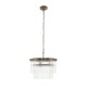 Endon-120024 - Lucille - Antique Brass 3 Light Centre Fitting with Clear Glass Rods