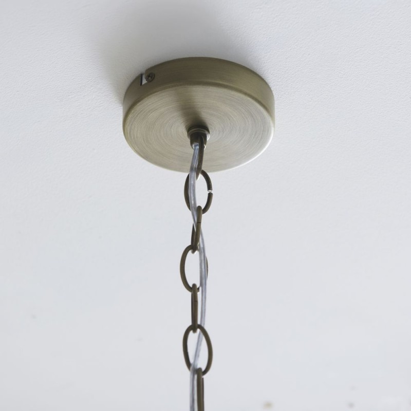 Endon-120025 - Lucille - Antique Brass 5 Light Centre Fitting with Clear Glass Rods