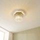 Endon-120065 - Lucille - Antique Brass 3 Light Semi Flush with Clear Glass Rods