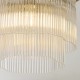 Endon-120065 - Lucille - Antique Brass 3 Light Semi Flush with Clear Glass Rods