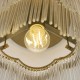 Endon-120065 - Lucille - Antique Brass 3 Light Semi Flush with Clear Glass Rods