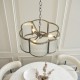 Endon-120090 - Ridgeton Scallop - Antique Brass 3 Light Pendant with Ribbed Glass