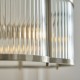 Endon-120090 - Ridgeton Scallop - Antique Brass 3 Light Pendant with Ribbed Glass