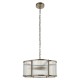 Endon-120090 - Ridgeton Scallop - Antique Brass 3 Light Pendant with Ribbed Glass