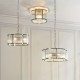 Endon-120091 - Ridgeton Scallop - Antique Brass 5 Light Pendant with Ribbed Glass