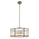Endon-120091 - Ridgeton Scallop - Antique Brass 5 Light Pendant with Ribbed Glass