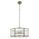 Endon-120091 - Ridgeton Scallop - Antique Brass 5 Light Pendant with Ribbed Glass
