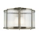 Endon-120092 - Ridgeton Scallop - Antique Brass Flush with Ribbed Glass