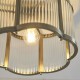 Endon-120092 - Ridgeton Scallop - Antique Brass Flush with Ribbed Glass