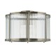 Endon-120092 - Ridgeton Scallop - Antique Brass Flush with Ribbed Glass