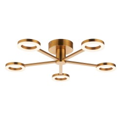Scout - Warm Brass LED Ceiling Lamp with Frosted Diffusers
