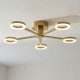 Endon-120104 - Scout - Warm Brass LED Ceiling Lamp with Frosted Diffusers