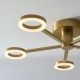 Endon-120104 - Scout - Warm Brass LED Ceiling Lamp with Frosted Diffusers