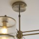 Endon-120143 - Ridgeton - Antique Brass 4 Light Centre Fitting with Ribbed Glass