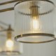Endon-120143 - Ridgeton - Antique Brass 4 Light Centre Fitting with Ribbed Glass