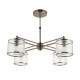 Endon-120143 - Ridgeton - Antique Brass 4 Light Centre Fitting with Ribbed Glass