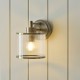 Endon-120144 - Ridgeton - Antique Brass Wall Lamp with Ribbed Glass